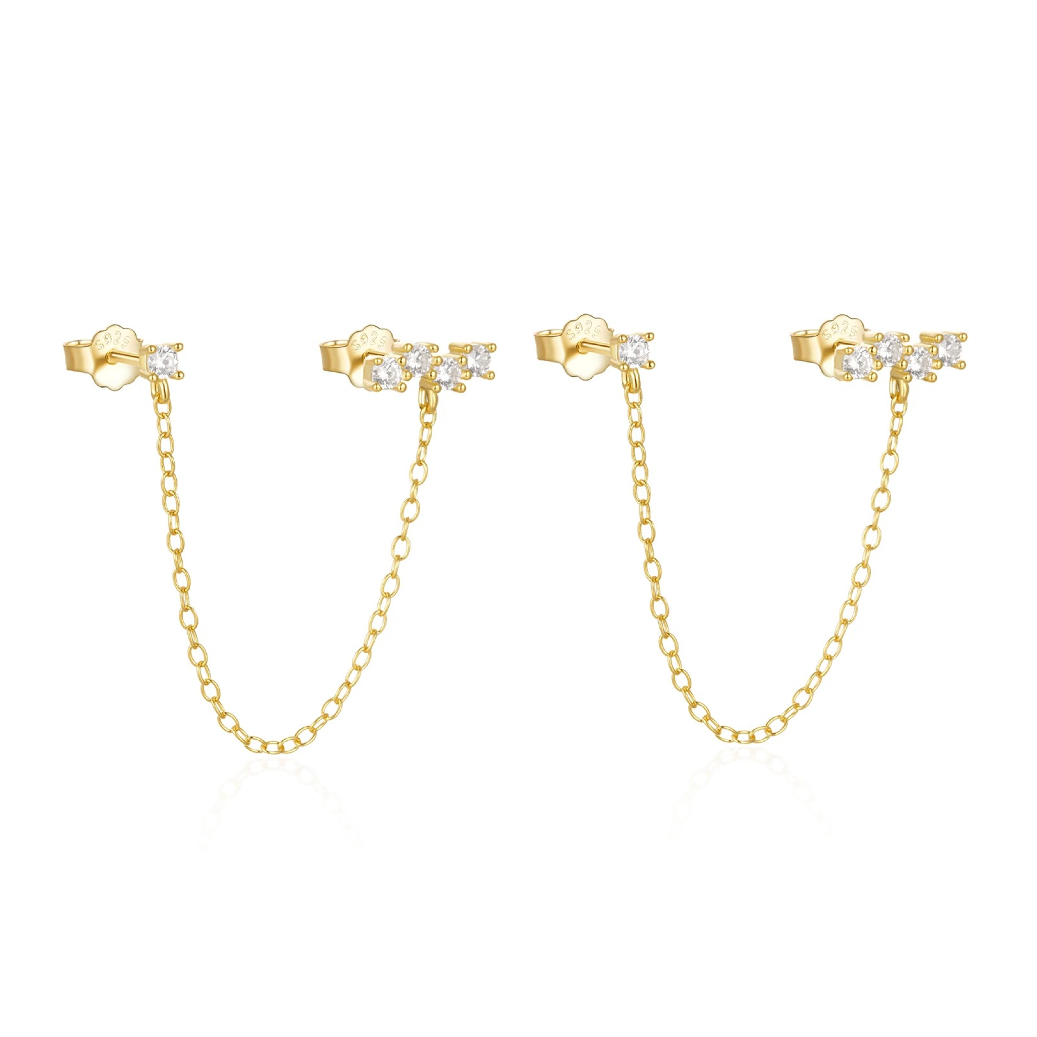 Cesca double stud earrings