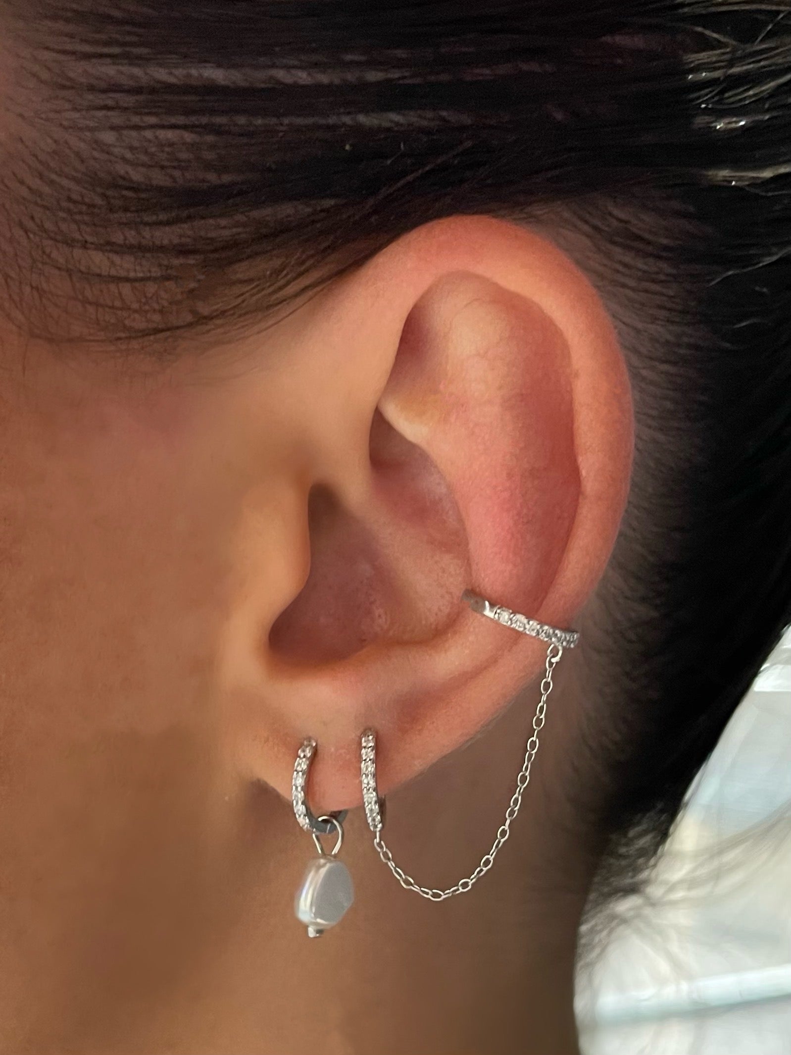 Ashley silver cuff earring