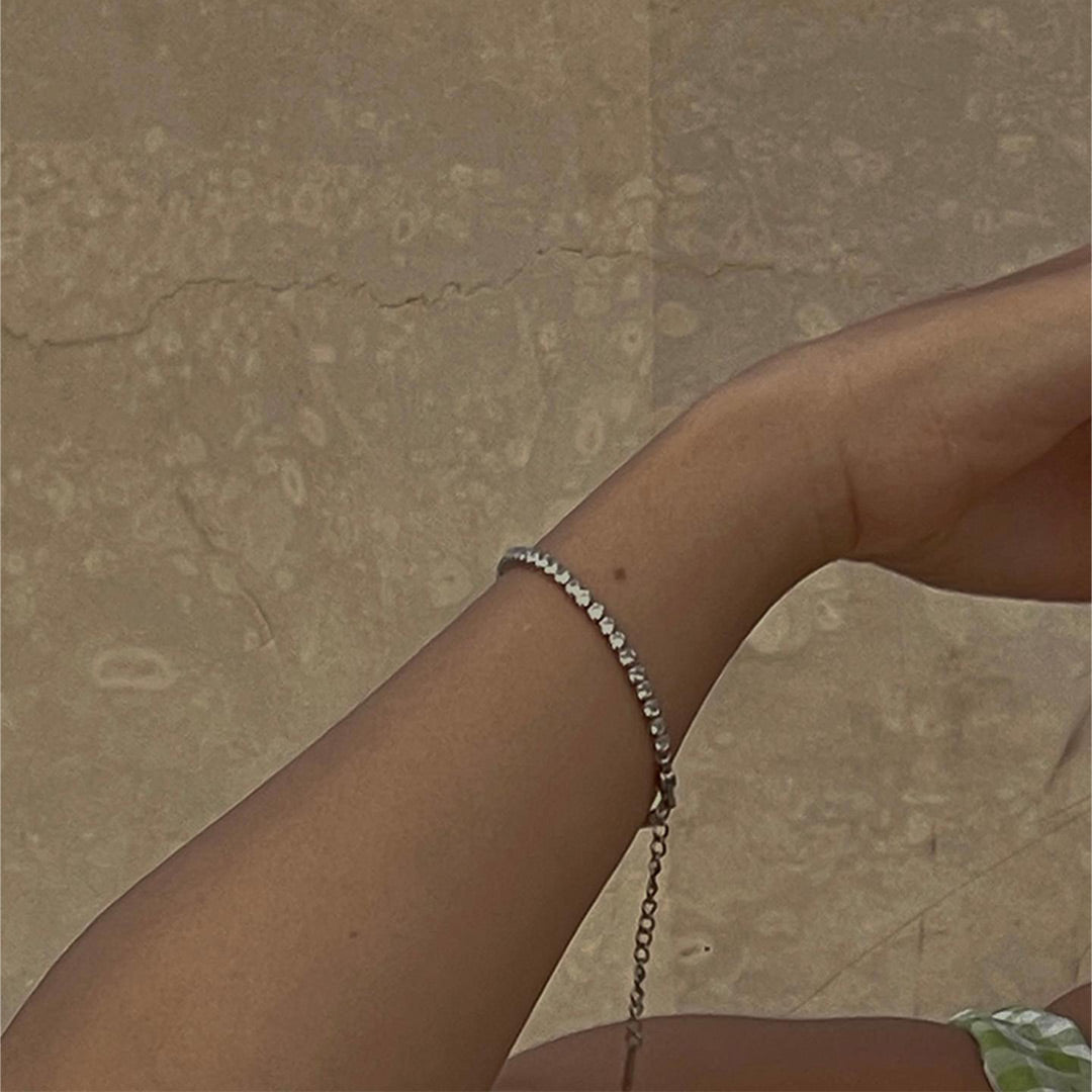 DIAMOND TENNIS NECKLACE + BRACELET FREE