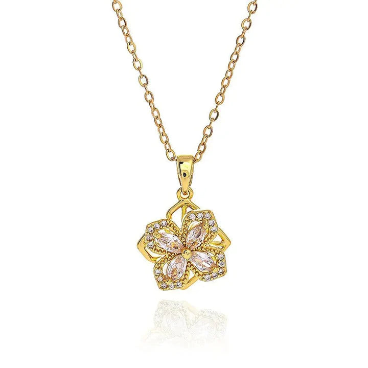 14 K Gold Plated Clover Necklace