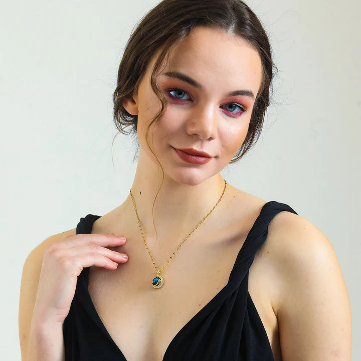 14 K Gold Plated Sky Necklace