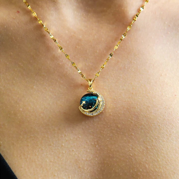 14 K Gold Plated Sky Necklace